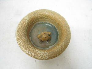  retro ceramics fragrance establish ... frog . beige diameter 9.5× height 3cm