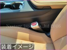 LEXUS 20系NX 30系RX RZ450e用★艶消シルバー2p(銀)シートベルトキャッチャーカバー◇_NX450h+ NX350h NX350 RZ450e RX500h RX450h+ RX350h_画像5