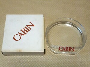  smoke . cigarettes cabin CABIN glass made ashtray unused not for sale case . possible to use!