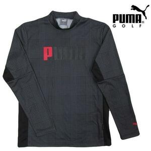  free shipping * new goods * Puma Golf AOP long sleeve mok neck shirt *(S)*539373-01*PUMA GOLF