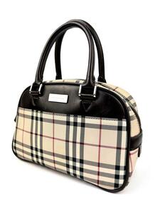  Burberry Mini Boston one миля сумка noba проверка бежевый Brown чай кожа BURBERRY дорожная сумка портфель для мужчин и женщин 