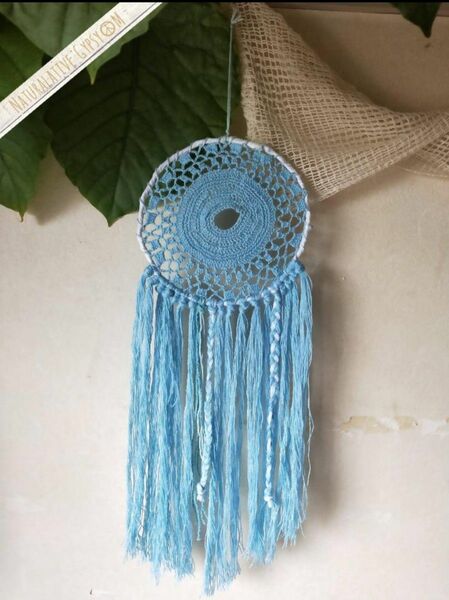 ドリームキャッチャー☆Dream catcher☆Ocean Blue (A)　ハンドメイド