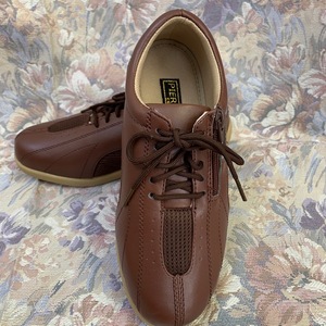  Lady's * light weight walking shoes [24.0][ Brown ] bamboo charcoal insole fastener specification * new goods stock goods 