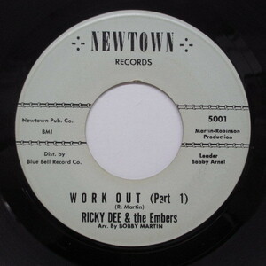 RICKY DEE & THE EMBERS-Work Out (Part 1 & 2) (Orig)