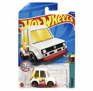 ホットウィール 2022　トゥーンド フォルクスワーゲン ゴルフ MK1 ホワイト　HotWheels ベーシックカー TOONED