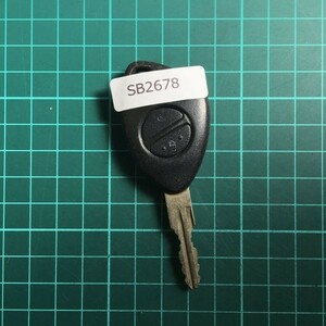 SB 2678送185円 希少 スバル 純正 リモコン キーレス プレオ ヴィヴィオ サンバー等 2B 2ボタン 黒 ブラック 青