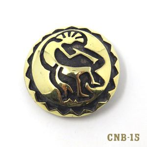  латунь Conti .[ здесь peliA большой ] BRASS KOKOPELLI CONCHO винт тип CNB-15