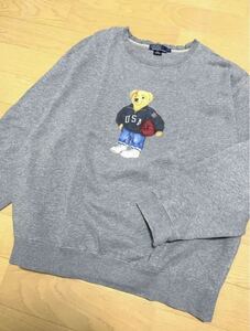 90s polo ralph lauren ポロ ラルフローレン ポロベア　スウェット XL 1992 1993 HI-TECH ポロスポーツ ネイティブ ビンテージ