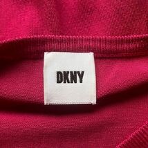 DKNY ダナキャラン　Vネックニット　シンプルベーシック　長袖　薄地　ピンク　★1000_画像5