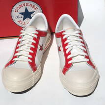 美品!! US 7 1/2・26cm 90s 日本製 CONVERSE ONESTAR PRT OX ワンスター プロト 白赤_画像3