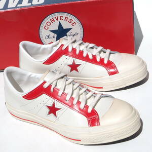 美品!! US 7 1/2・26cm 90s 日本製 CONVERSE ONESTAR PRT OX ワンスター プロト 白赤