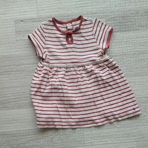 プチバトー　PETIT BATEAU　 ボーダーワンピース　12m 74cm