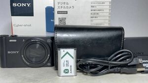 ◆極美品◆SONY ソニー Cyber-shot DSC-WX350 コンパクトデジタルカメラ 32GBメモリ 革ケース 元箱付 6ヶ月動作保証 