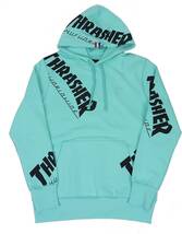 [並行輸入品] HUF THRASHER TDS ALLOVER HOOD ハフ スラッシャー プルオーバーパーカー (ミント) (XXL)_画像1