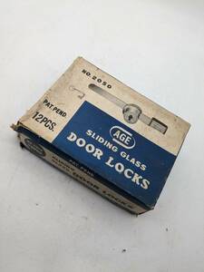 【FB-Z-4-13】未使用品　グラスドアロック AGE GLASS DOOR LOCK PET.PEND NO.2050 スライディングロック 9個セット