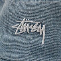 ◆日本未発売◆STUSSY Denim Stock バケットハット　ホワイトロゴ　ステューシー　デニムハット　CAP_画像4