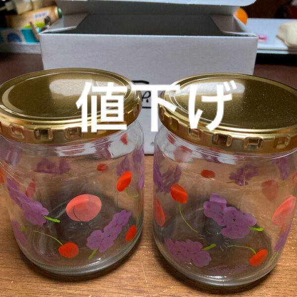 片岡鶴太郎 オリジナルガラスジャー 2個セット