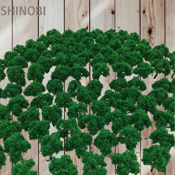 Nゲージ 樹木 森林 木 モデルツリー 50本セット 3㎝ カラー：(緑) ストラクチャー 風景 背景 鉄道模型 建築 ジオラマ制作
