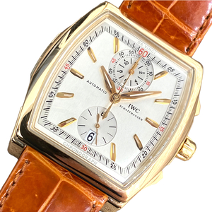 International Watch Company IWC DA VINCI Chronograph IW376402 Gold Silver K18 Gold Watch Men Используются