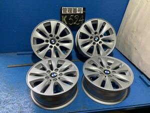 〈K524〉ホイール4本セット　BMW 16インチ6.5J オフセット＋42 PCD5H120 ハブ72.5mm ボルト穴16mm