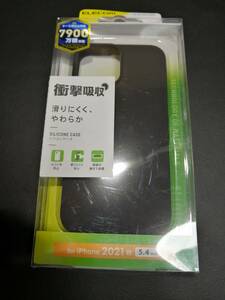 エレコム iPhone 13 mini 5.4inch 用 シリコンケース ブラック PM-A21ASCBK 4549550222099