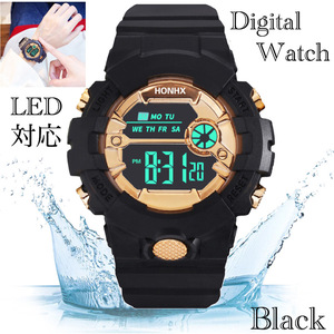  digital wristwatch sport wristwatch wristwatch clock digital type LED digital bicycle sport camp running outdoor black 1