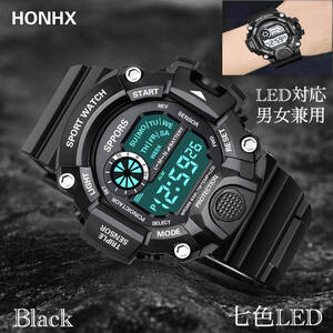  digital wristwatch sport wristwatch wristwatch clock digital type LED digital bicycle sport camp running outdoor black 1