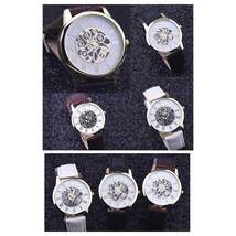 時計 腕時計 ギリシャ文字 アナログ メンズ クォーツ レザー ベルト 高品質 レザー ファッション時計 ウォッチ 男女兼用 ブラウン　1_画像3