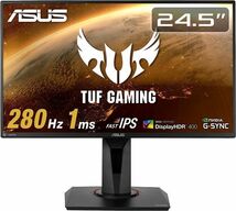 ASUS TUF Gaming VG259QM ゲーミングモニター 24.5インチ フルHD(1920x1080) 高速IPSパネル DisplayHDR 400_画像1