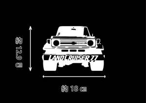 ランクル70　カッティングステッカー　ランクル77　イラスト風