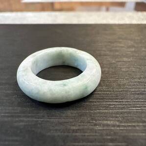 V-106【訳あり】 翡翠 リング 小指指輪 男女兼用 7号