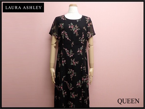 LAURA ASHLEY 花柄ロングワンピース・11◆ローラアシュレイ/シルク/23*9*1-29