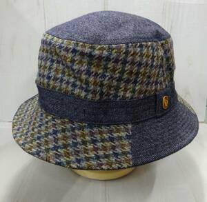 ( い-B2-137 )ボルサリーノ　Borsalino バケットハット　帽子【５６．５cm】　Mサイズ　紳士　メンズ　中古
