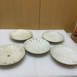 XL7867 清水焼　雲楽窯　小鉢　5客セット　共箱付　伝統工芸　斎藤雲楽　陶器　食器　皿