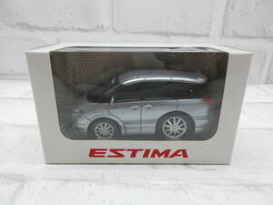 ミニカー　トヨタ　エスティマ　ESTIMA　ガンメタ系シルバー　プルバックカー　非売品　カラーサンプル