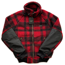 処分フィルソンFILSON メンズシェルパFleece Jacket XSサイズ （大きめ）レッドブラックチェック柄 Patagoniaパタゴニア新品未使用_画像1