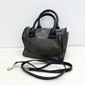 1151◎ SEE BY CHLOE シー バイ クロエ バッグ 鞄 ハンド ショルダー 斜め掛け 肩掛け 切替 スネーク 型押し レディース