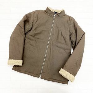 1161◎ AIGLE エーグル トップス ジャケット アウター ブルゾン 長袖 フルジップ 裏ボア カジュアル ブラウン レディースM