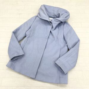 1169◎ UNITED ARROWS GREEN LABEL RELAXING ユナイテッドアローズ ハーフ コート ステンカラー ライトブルー レディース38