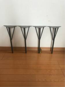 【新製品】テーブルのアイアン脚4本1組高さ約40センチ 机 丸鋼支え棒 φ9