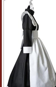  black meido One-piece skirt long cosplay Halloween Gothic and Lolita 