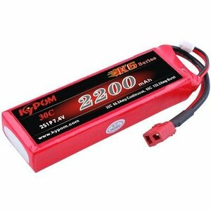 Kypom K6 7.4V 2200mAh 30C60C リポ バッテリー★ホビーショップ青空