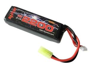 Kypom S電動ガン 11.1V 2200mAh 30C60C リポミニタミヤ コネクター 電動ガン エアガン リポ リチウムポリマー バッテリー　★