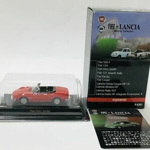 ○ MKA121 サークルKサンクス限定京商 フィアット・ランチャミニカーコレクション FIAT DINO SPIDER 1/64 ディノスパイダー 赤の画像4