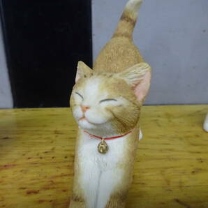 かわいい猫の置物 陶器製 3個セット ネコ ねこ インテリア小物 陶器製 可愛い子猫♪の画像3