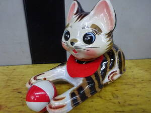 WIND UP PUZZLE CAT tin plate cat zen my rotation cat 