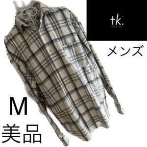 美品☆タケオキクチ☆長袖　チェック　シャツ☆M