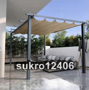  shade attaching pergola beige terrace shade stock a little high quality sunshade awning beige 
