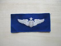 【送料無料】アメリカ空軍Senior Flight Nurse Wingsパッチ/Insigniaパイロット章ワッペンpatchエアフォースAIR FORCE米空軍USAF Badge M70_画像1