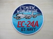 【送料無料】アメリカ海軍C3CM/EW WORLDWIDE EC-24Aパッチ刺繍ワッペン/ストラトタンカーpatchネイビーNAVY米海軍USN米軍USミリタリー M72_画像1